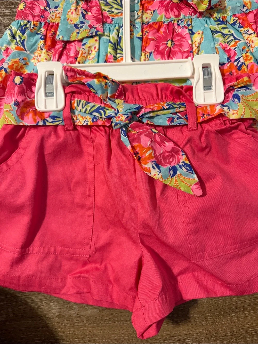 Tommy Bahama Set - Girls 5/6 Floral Multicolor Outfit - Pink, Turquoise, Yellow